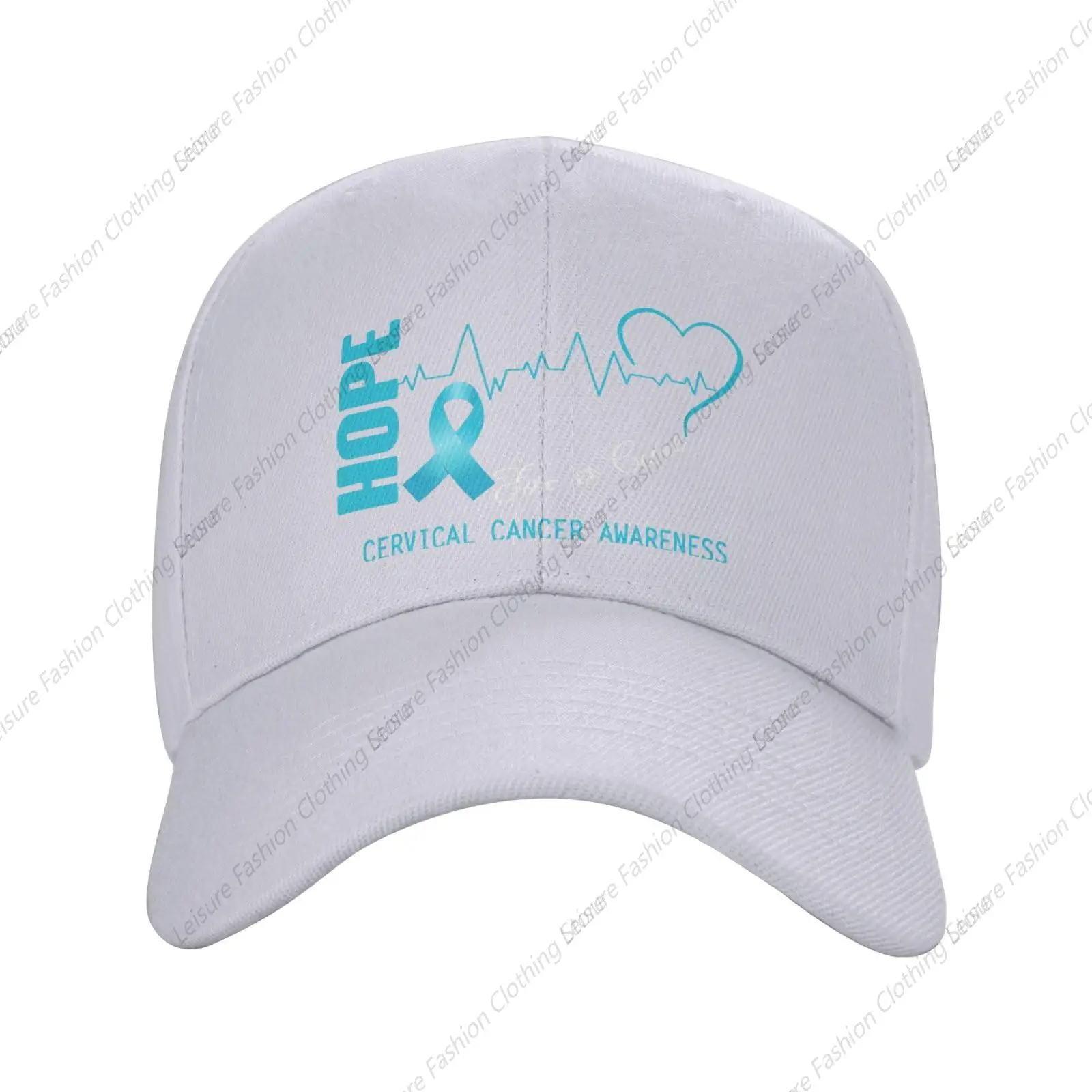 

Hope for A Cure Cervical Cancer Awareness Baseball Cap for Women Men Polyester Hats Outdoor Trucker Dad Baseball Hat