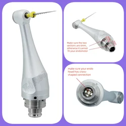 Dental Endomotor Head 6:1 Push Button Contra Against Angle Endo Head for Endodontic Motor Root Canal Treatment