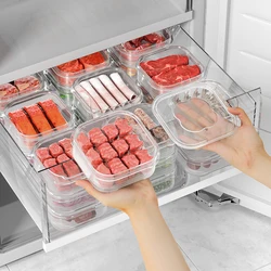 Refrigerator Storage Box Fridge Organizer Meat Fruit Vegetable Food Container Sealed Fresh Box With Lid Kitchen Accessories