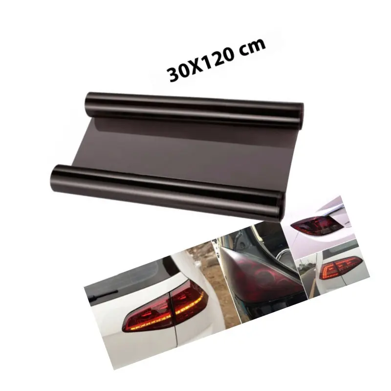 120Cm X 30Cm Premium Headlight Tint Film for Car Headlights Tail Lights Fog Lights Stretchable Water Resistant Self Adhesive