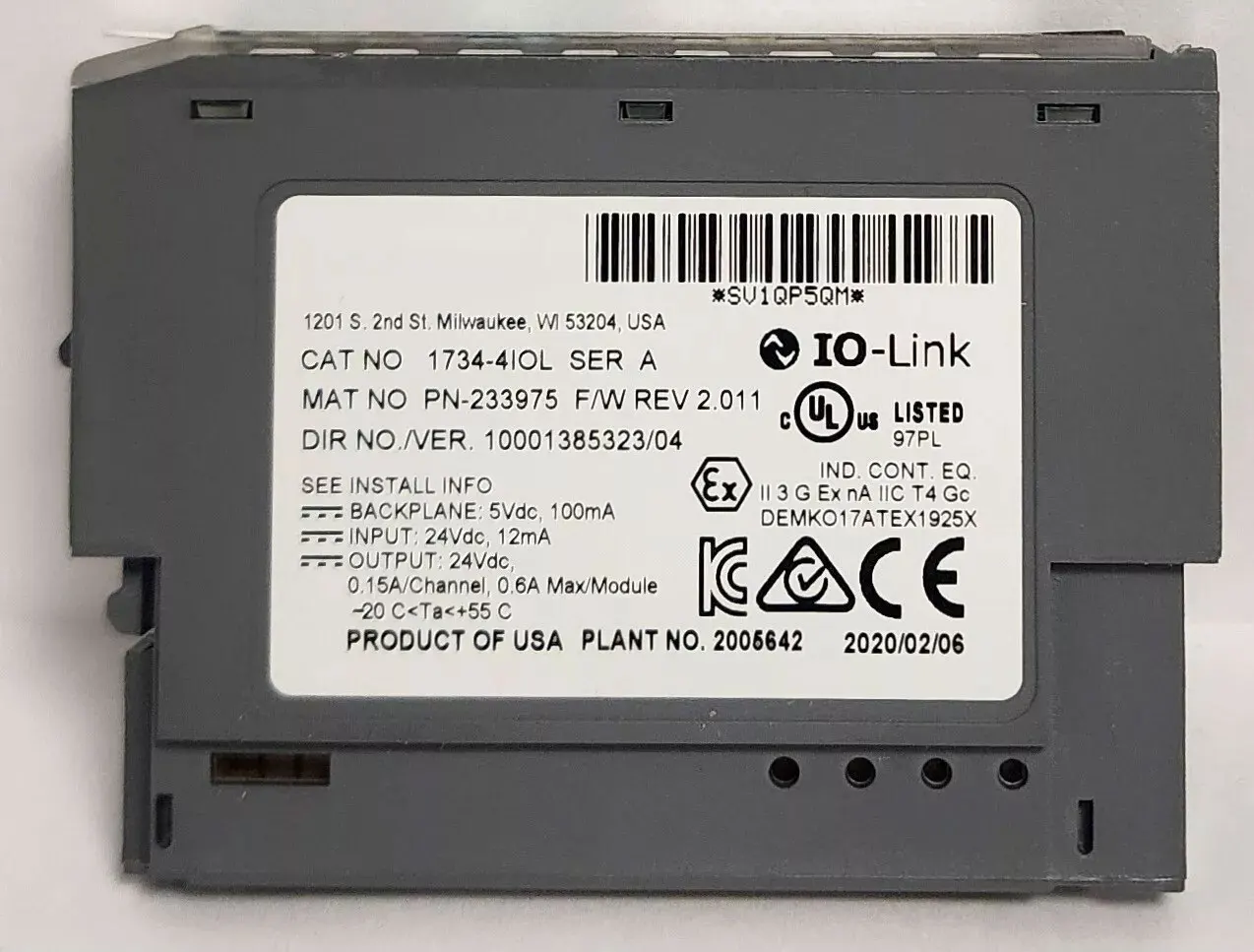 

Brand new 1734-8CFG 1734-8CFGDLX 1734-4IOL One Year Warranty ​