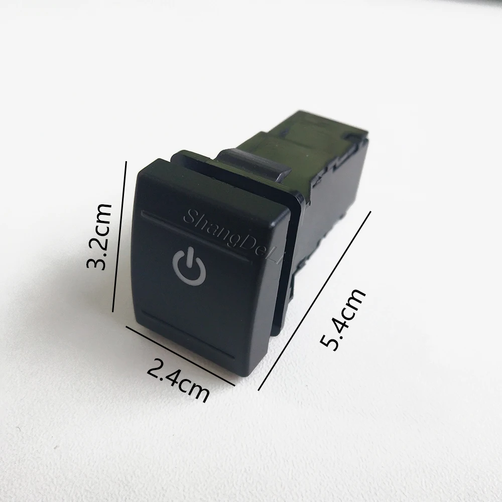 1PC Car fog lamp LED power radar mirror heating music switch Button With Connect Wire for Volkswagen POLO Polo 04-09 Accessories