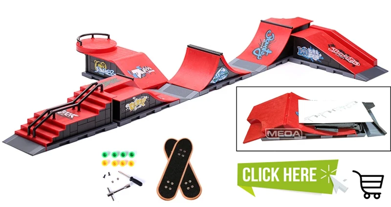 Rollschuhe Roller Finger Skateboard Fahrrad Indoor Hause Spielzeug Für Tech Deck Rampe Veranstaltungsort Kombination Set Kinder – Detail 4