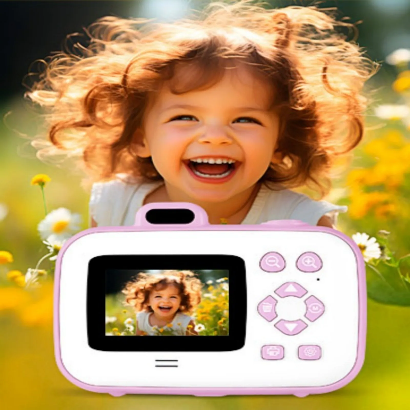 어린이용 카메라, 즉석 인쇄 기능, 1200만 화소, 1080P 고화질 촬영, 크리스마스 및 생일 선물