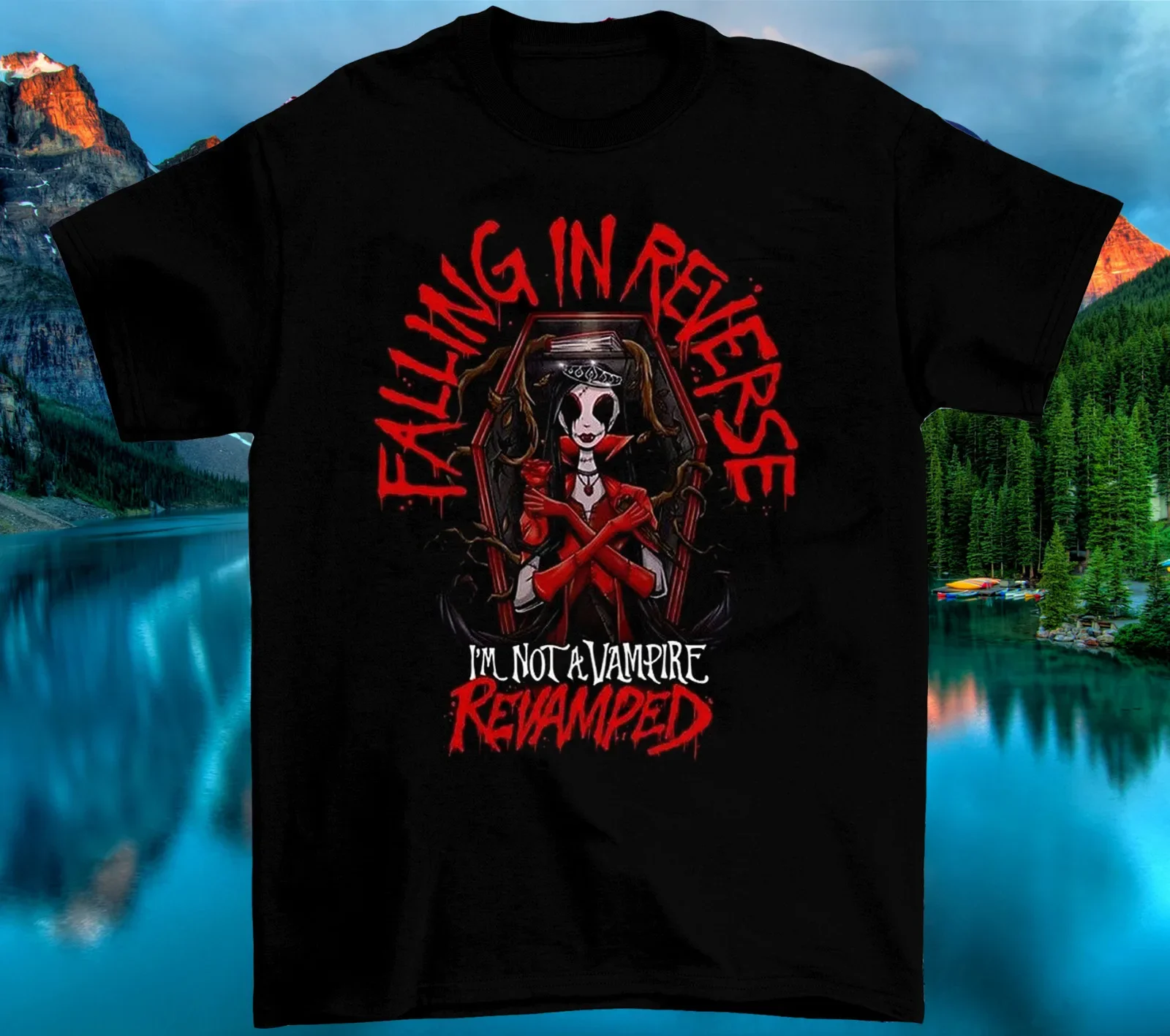 Falling In Reverse I'M Not A Vampire Revamped Black All Size T Shirt Ac1036