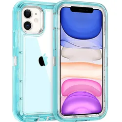 Hybrid Heavy Duty Case For iPhone 14 13 11 12 15 16 Pro Max X XSMAX XR XS 7 8 Plus Transparent Shockproof Armor Cover