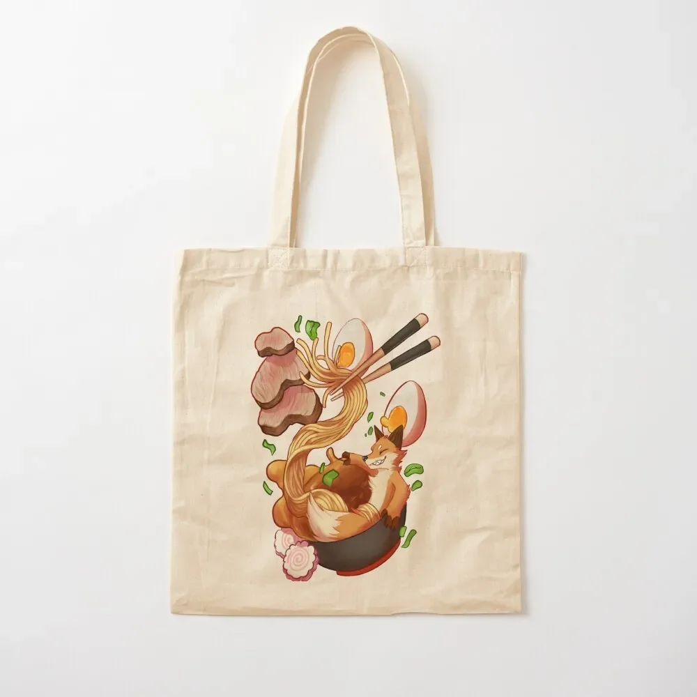 

Ramen Fox Tote Bag shopper bag women canvas personalized tote Bag