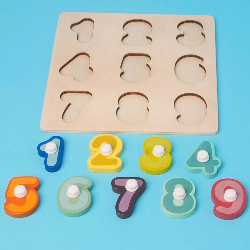 

Kids Preschool Learning Numbers Math Toys Puzzle Shape Match Wooden Jigsaw Wooden Numbers Toys Shape Recognition Toy Puzzles