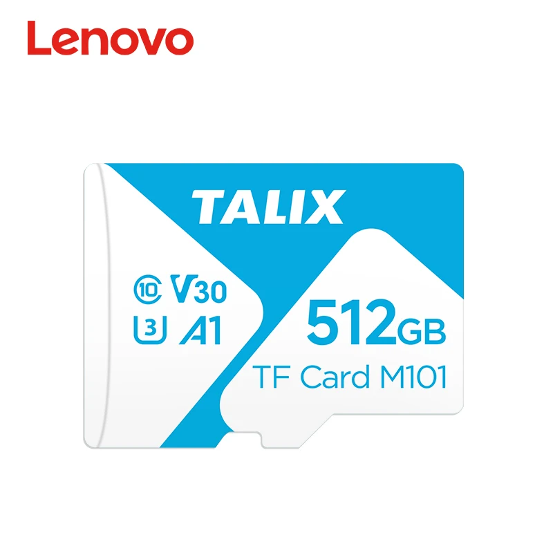 Lenovo TALIX TF-kaart 32GB 64GB 128GB 256GB 512GB Class10 V30 A1 Micro SD-kaart Hoge Snelheid Geheugenkaart voor Telefoon Camera Drone