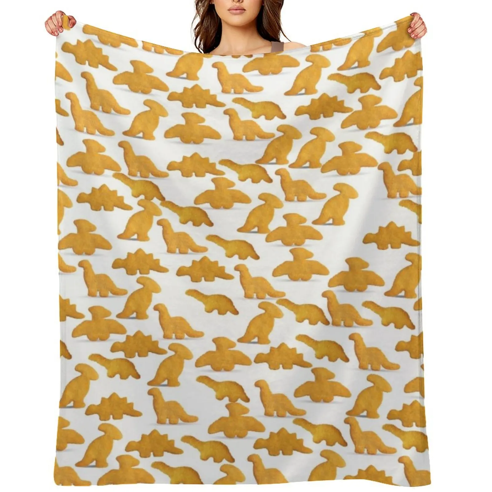 

Dinosaur Chicken Nuggets Throw Blanket Soft Plush Plaid Decorative Sofas Tourist for babies Blankets
