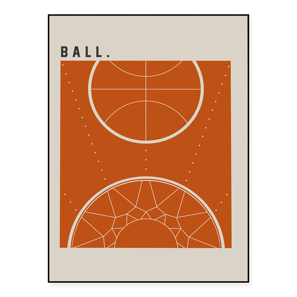 Outdoor Art Posters Featuring Cycling Running Basketball Skateboarding Hiking Routes - Nature Sports Gifts for Fitness Lovers