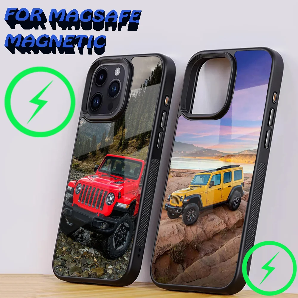 Jeeps-S off-road SUV Phone Case For iPhone 16,15,14,13,12,11,Plus,Pro,Max Mini Magsafe Magnetic Wireless Charging