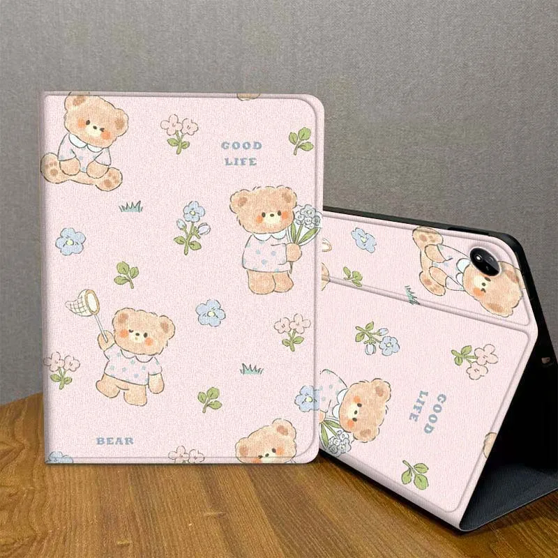 

Cute Teddy Bear Pattern Case For Vivo IQOO Pad2 Pad3 Pad5 Air SE Pro 12.1 12.3 13 11.5 11 inch Tablet