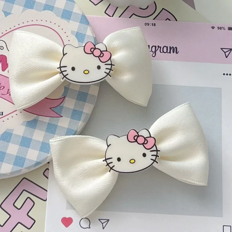 Sanrio hello kitty grampo de cabelo desenho animado clipe lateral kawaii estampa sem costura clipe lateral headpiece