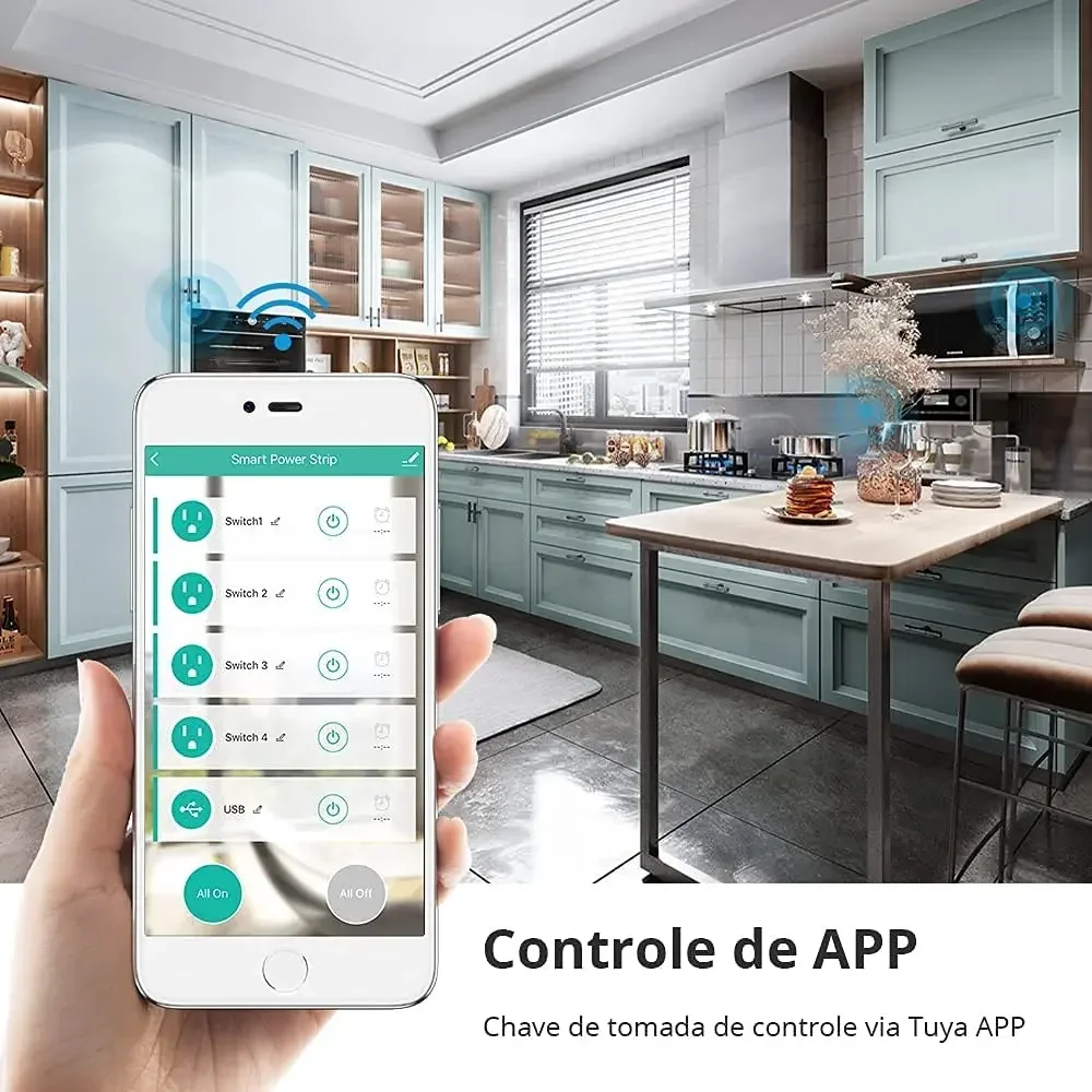 Tuya قابس طاقة برازيلي ذكي ، واي فاي ، زيجبي ، 4 منافذ ، 4 مقابس شحن USB ، اليكسّا ، جوجل المنزل ، مساعد صوت ، مؤقت ، 8 منافذ