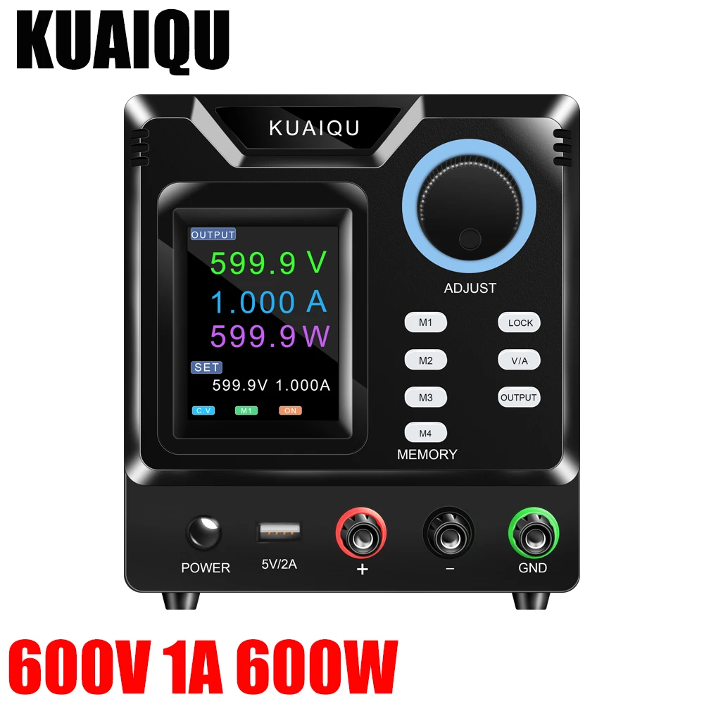 KUAIQU SPPS-D6001 600V1A 200V 120V 60V DC Power Supply Laboratory Teaching Chemical Plating and Electrolysis Color Lcd