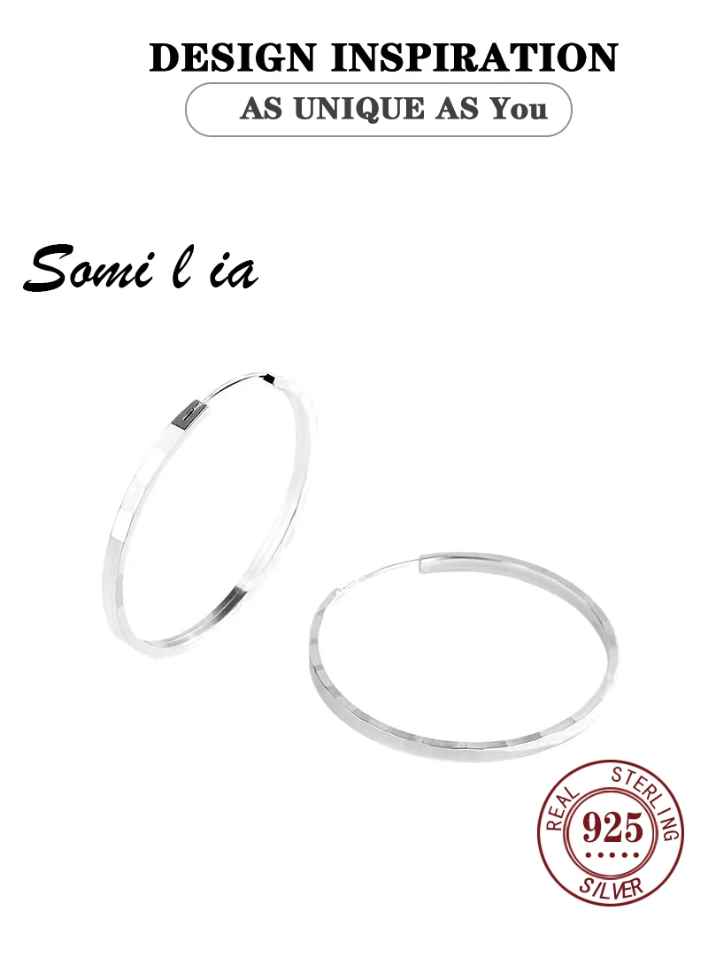 Somilia Neue Mode 925 Sterling Silber Große Creolen Für Frauen Neue Mode 18 K Gold Überzogene pid • Mustafa Kollektion Schmuck – Detail 12