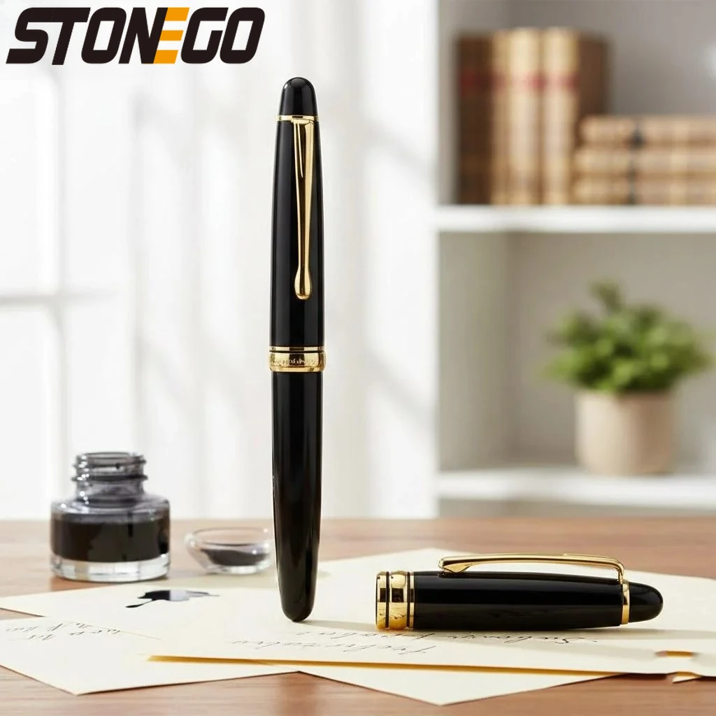 

Classical Metal Black Fountain Pen Converter Calligraphy Pen for Writing Drawing Journal Business Gift Pens