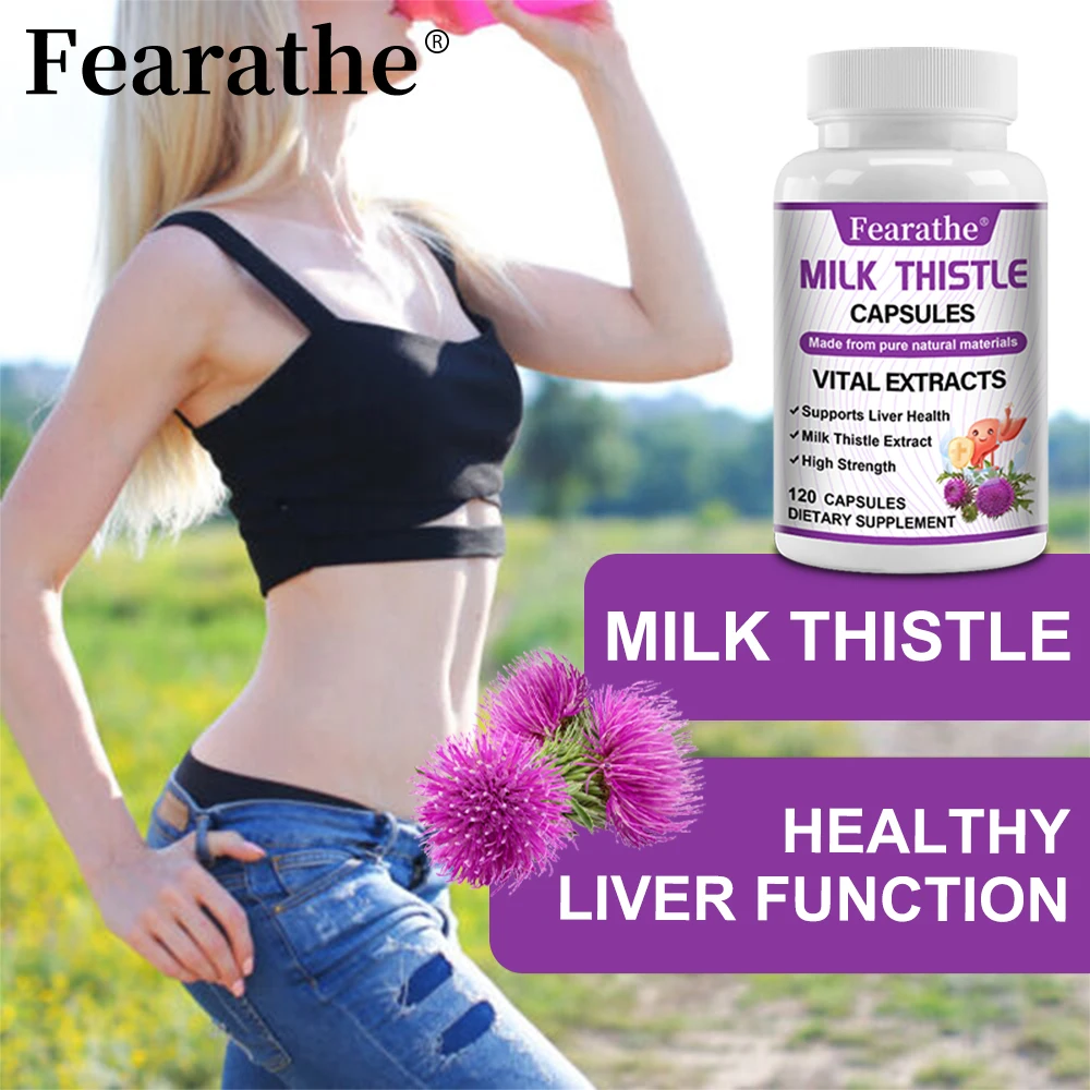 Milk Thistle Extract Capsules with Dandelion & Artichoke, Support Daily Liver Digestive Function, Body Oxidation Resistance