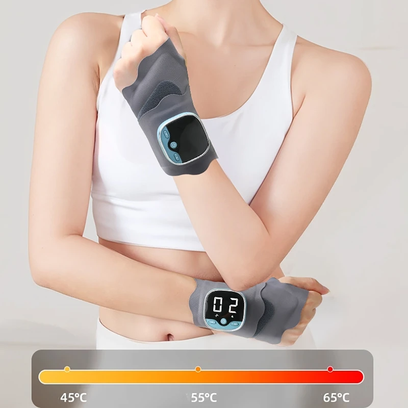 Электрический нагревательный браслет на запястье с горячим компрессом для запястного туннеля, пояс для снятия усталости мышц, EMS, микротоковый защитный массажер для рук