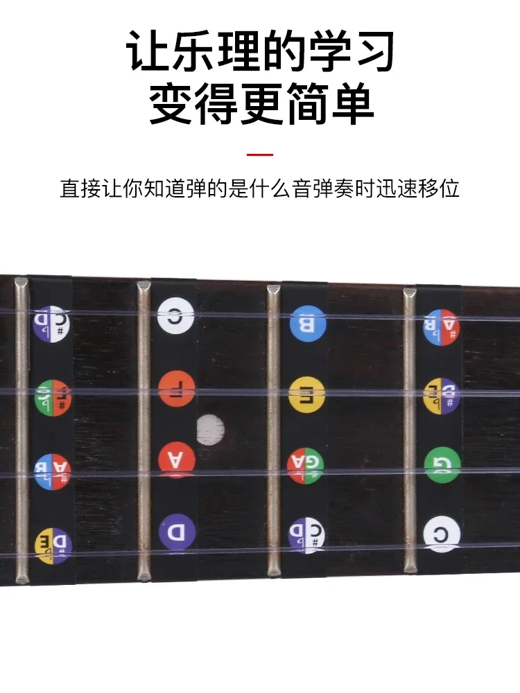 Sound name fretboard sticker 23 inch 26 inch guard board  for beginners to practice neck notation