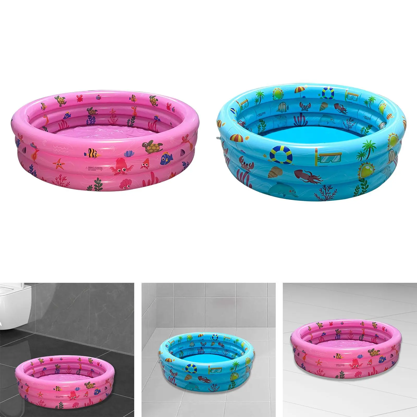 어린이용 팽창식 수영장 라운드 워터 게임, PVC 어린이 플로팅 패들링 수영장, 야외 해변 발코니 실내 여름 재미