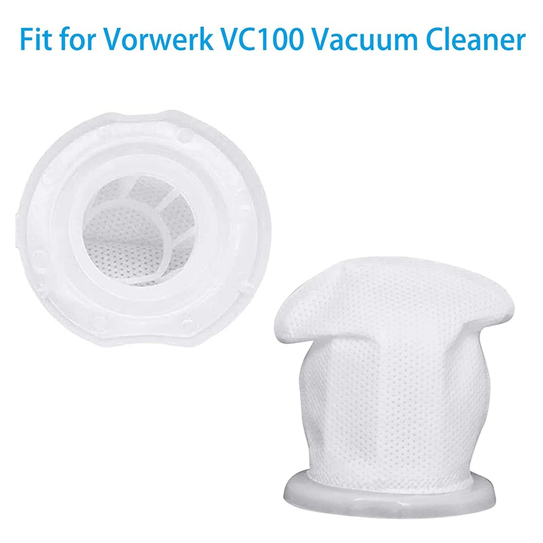 Filtro de repuesto para aspiradora de mano inalámbrica, filtro de suciedad Compatible con Vorwerk Kobold VC100, lavable, 6 piezas