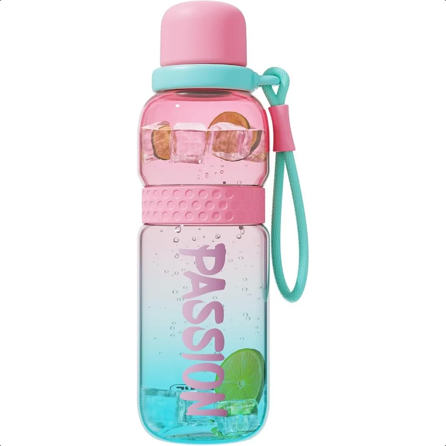 

QWE Bike Cycling Water Bottle Plastic with Carry Handle700ml 23oz Lightweight Heatresisting Reusable Tritan BPAfree Shockresist