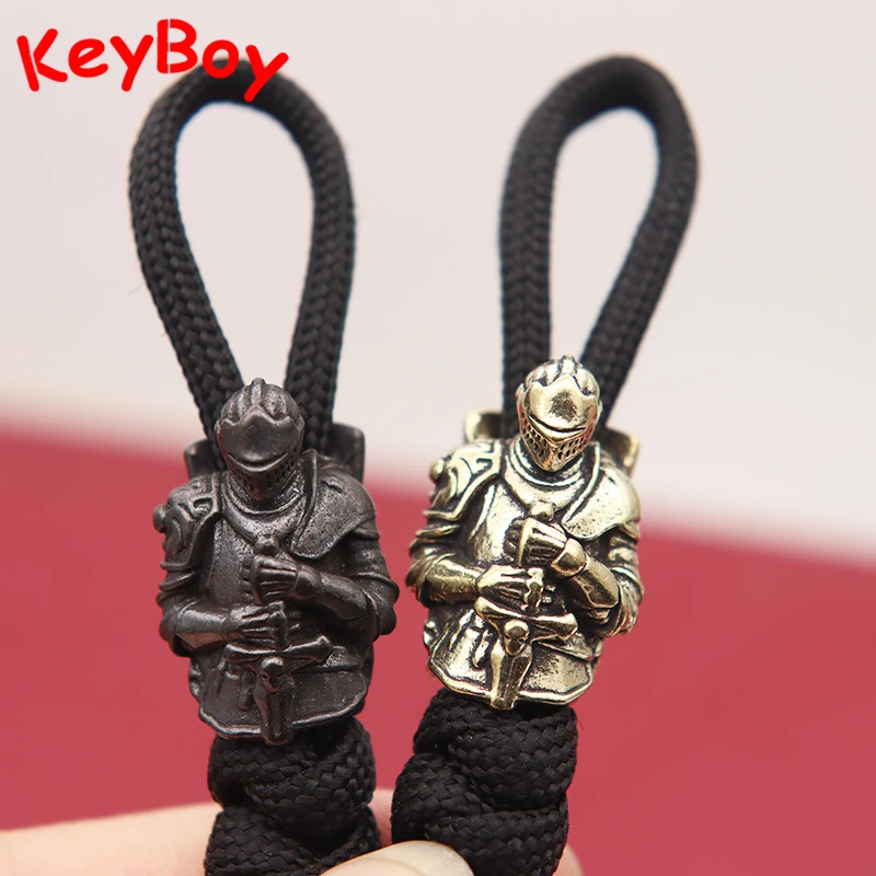 EDC Retro Paracord Beads Vicissitudes Templar Knight Brass Crusader Armor Warrior Knife Umbrella Rope DIY Knife Beads Outdoor