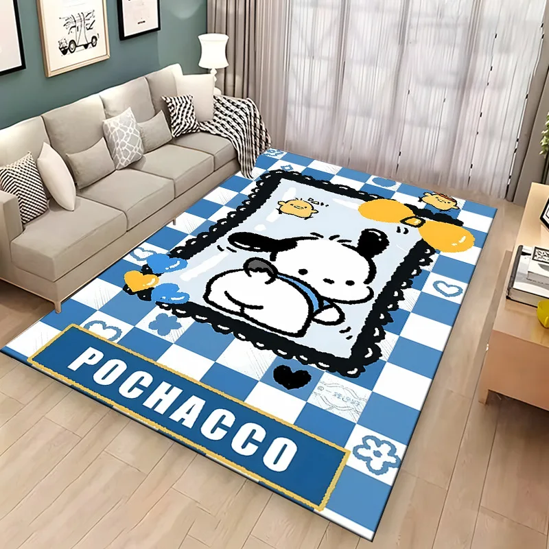 Sanrio Cartoon Pochacco Indoor Large Area Mat Living Room Sofa Comfortable Kids Crawling Rug Bedroom Cute Decorative Carpet