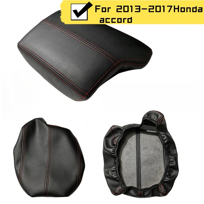 

Перчатки для автомобиля, черный кожаный чехол на подлокотник из микрофибры, дышащий автомобильный интерьер для Honda Accord 2013, 2014-2017, чехол на подлокотник на дверь