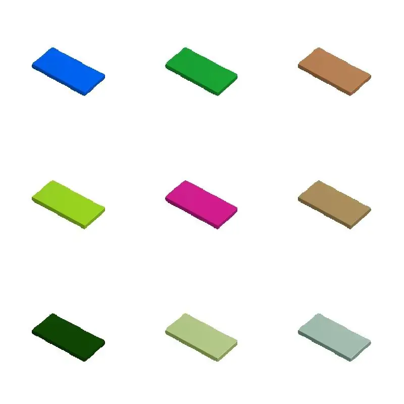 100pcs 87079 Smooth 2x4 Tile Ceramic For Children Compatible Educational Creative Size Gift DIY MOC Buildings Blocks Toys