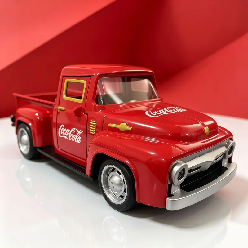 1/36 Retro Amerikanisches Rotes Pickup-Legierungs-Reaktionsspielzeugauto-Modell, Geeignet für Erwachsene als Sammlerstücke und Dekorationen – Detail 2