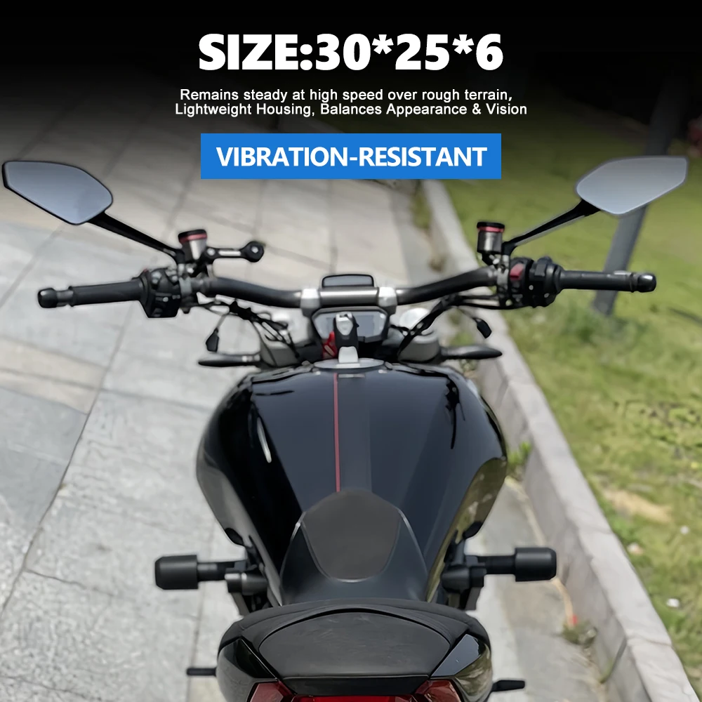 Motorcycle Mirror Slim Bracket Widen Rear Vision Rotatable Angle Adjustment Modified Rearview Kit For Retro Street Motorbike