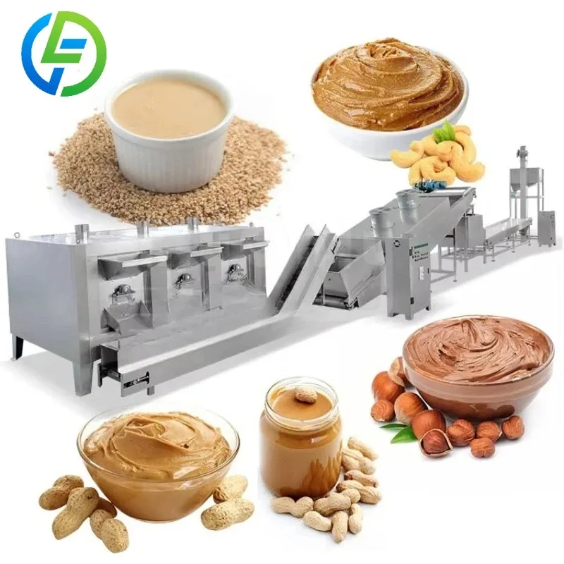 Customize Industrial Manufacturing Tahini Process Make Production Line Crunchy Butter Peanut Paste Machine Price