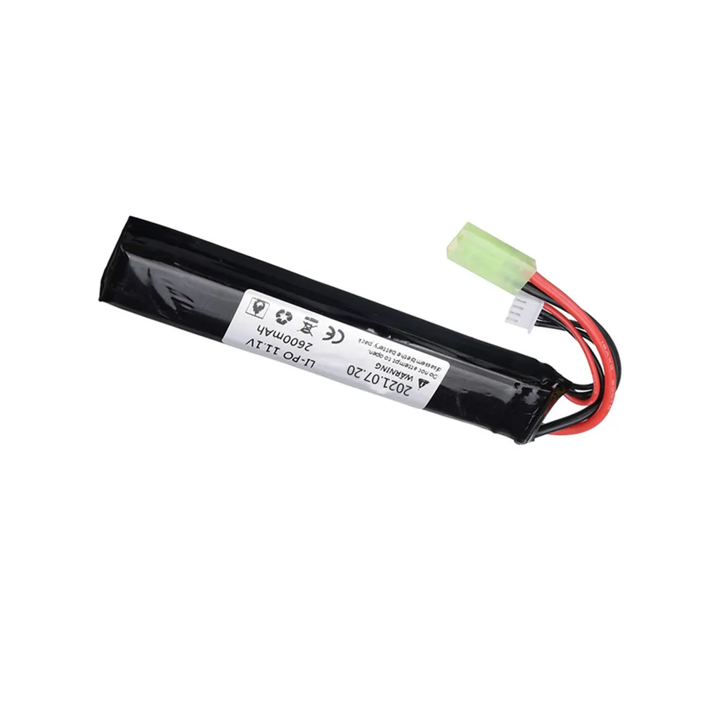 2pcs 3S Water Gun Lipo Battery 11.1V 2600mAh 40C For Mini Airsoft BB Air Pistol Electric Toys RC Parts 125mm