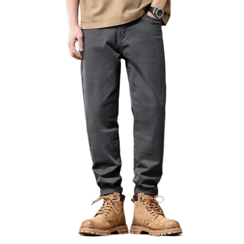 Men's oversized casual pants, slim fit Harlan pants, men's 2024 European and American fashion loose solid color casual pants