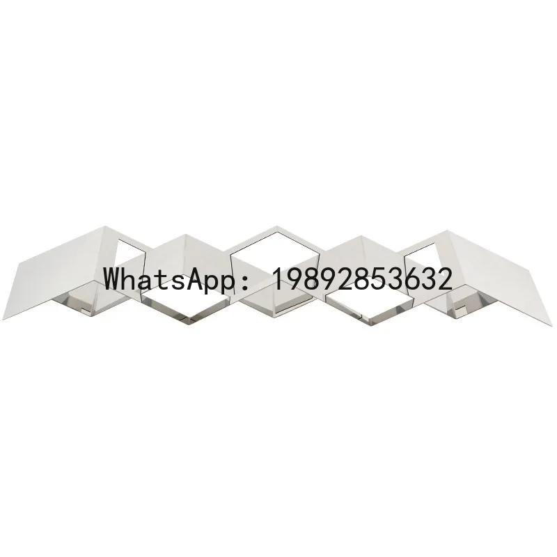 ZF Modern Light Luxury Abstract Art Wave Folding Tray Ornament for Model Home Decoration and Display, High-end Storage