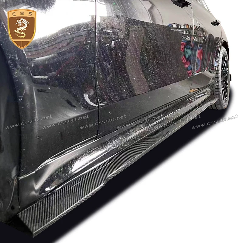 

Dry Carbon Fiber Side Skirts Panel for Benz S Class W223 MSY Style Car Side Door Pedal Extension Parts Add on Exterior Trims