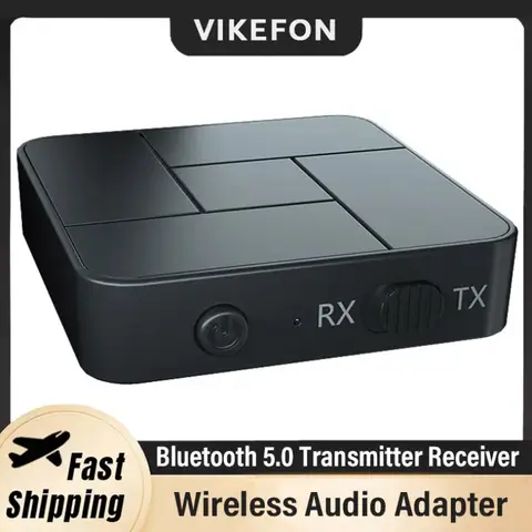 2 in 1 Bluetooth 5.0 Transmitter Receiver 3.5mm AUX aptX Low Latency Wireless Audio Adapter for TV Smartphones Laptops Headsets
