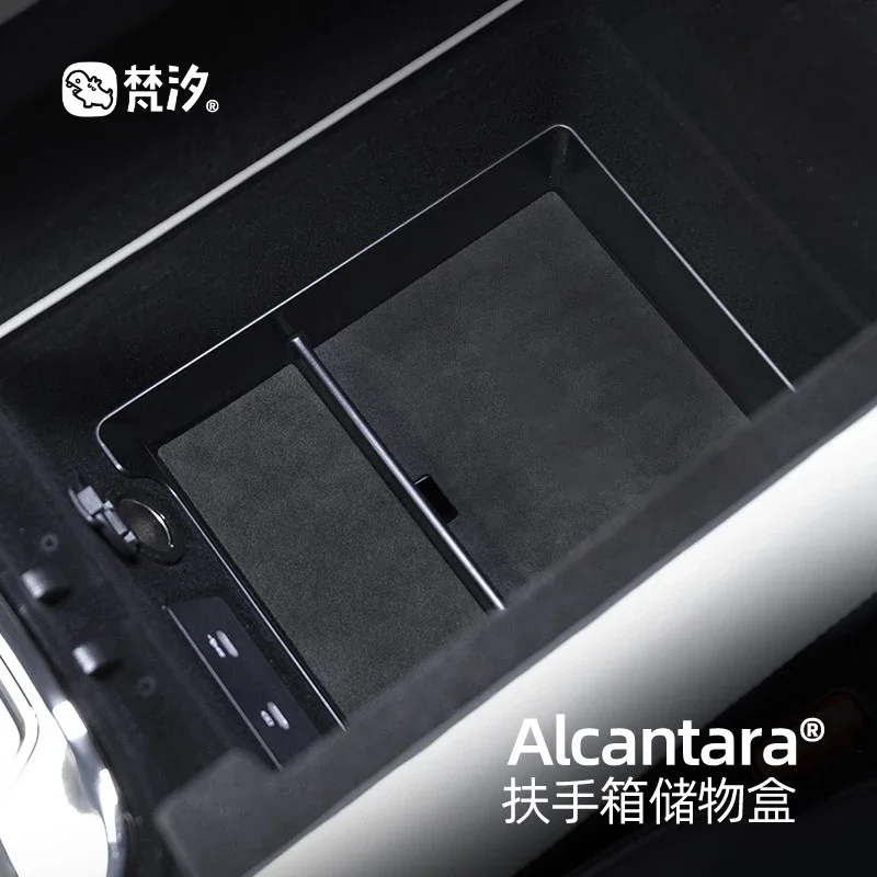 

For ZEEKR 009 ABS Alcantara Armrest Storage Box Central Control Storage Box Partition Oddments Box Retrofit