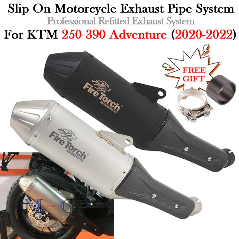 

Slip On For KTM 250 390 KTM390 KTM250 Adventure 2020 2021 2022 Motorcycle Exhaust Middle Link Pipe Modify Escape Moto Muffler