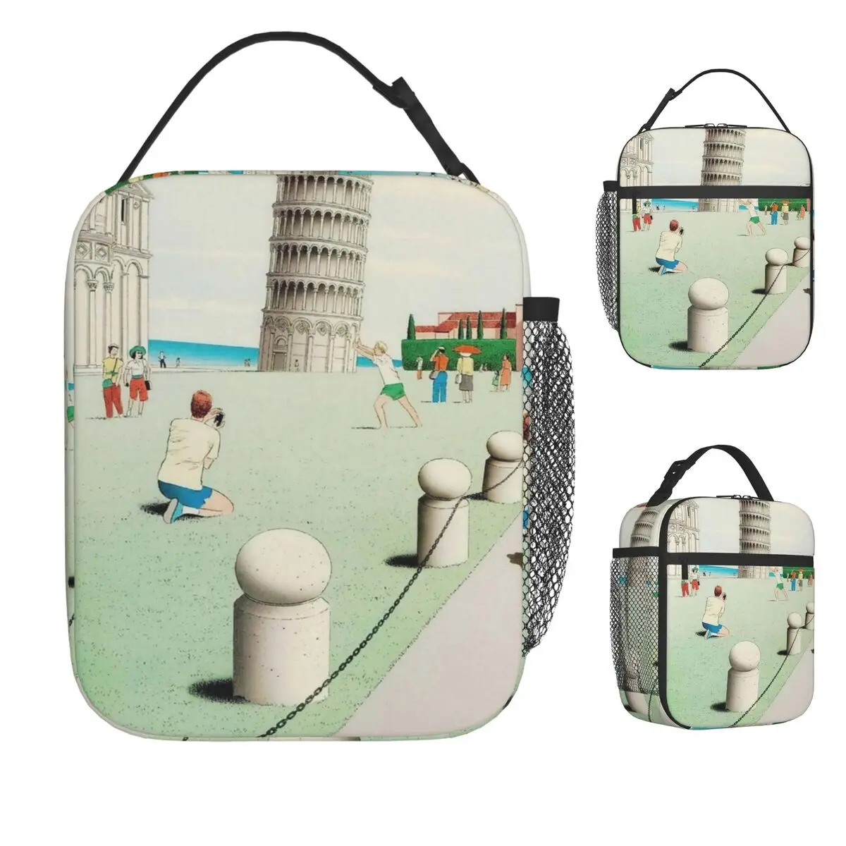 

Сумка для обеда с рисунком Guy Billout для взрослых, ланч-бокс, сумка-холодильник для отдыха и путешествий, удобная водонепроницаемая сумка-тоут для еды