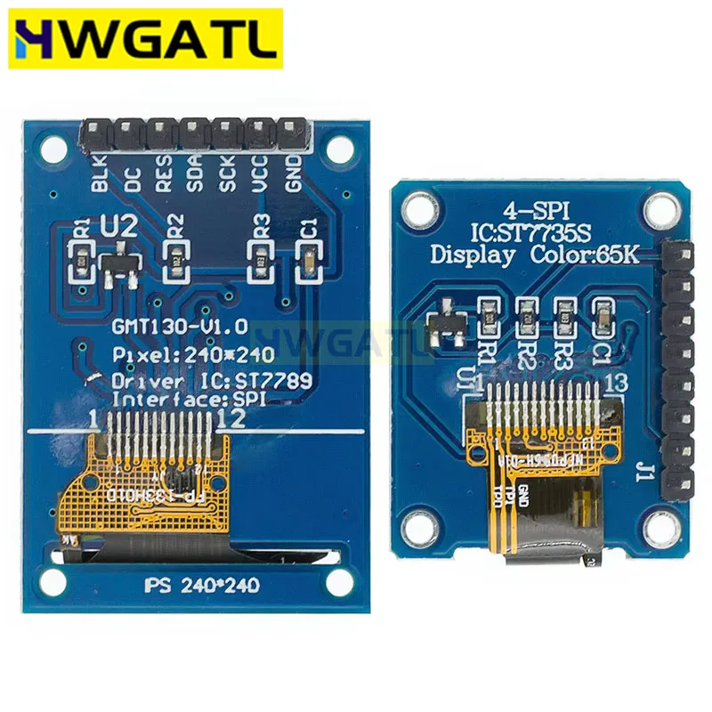 TFT Display 0.96 / 1.3 1.44 inch IPS 7P SPI HD 65K Full Color LCD Module ST7735 Drive IC 80*160 (Not OLED) For Arduino