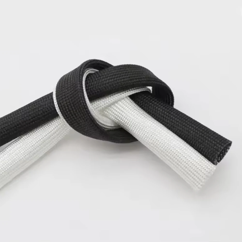 1/2/5Meters ID 1mm ~ 50 mm Braided Fiberglass Sleeve 600 Deg.C High Temperature Chemical Glass Fiber Tube Fiberglass Sleeving