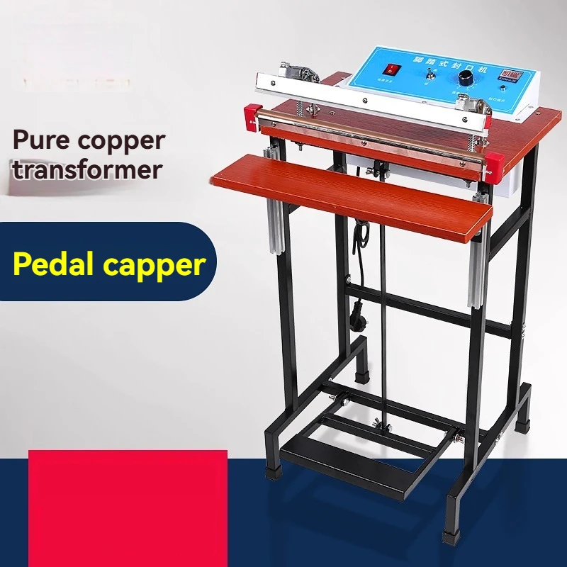 Foot Operated Sealing Machine, Vertical Foot Operated, Plastic Film Bag, Aluminum Foil Bag, Cowhide, Commercial Non-woven Fabric