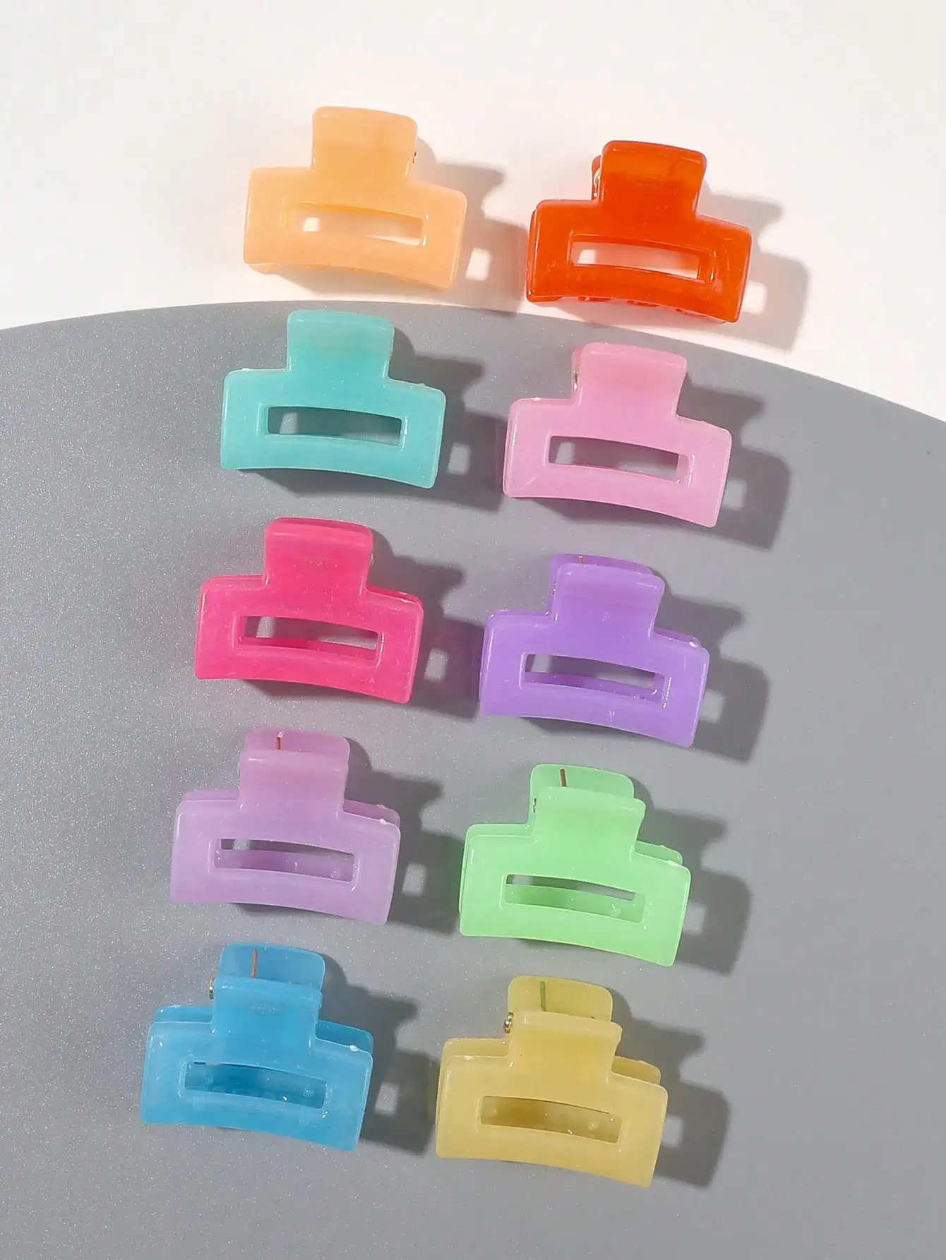 10 Stück Sommer-Macaron-Haarspangen für Frauen und Mädchen, 2,5 cm Rechteckige Haarklammern für Dünnes und Dickes Haar – Detail 22