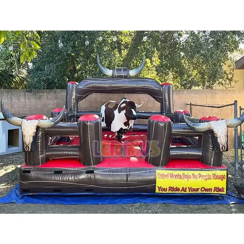 Party Rental Rodeo Bull Riding Machine Controls Inflatable Mechanical Bull Rides Crazy Bull Games for Kids and Adults