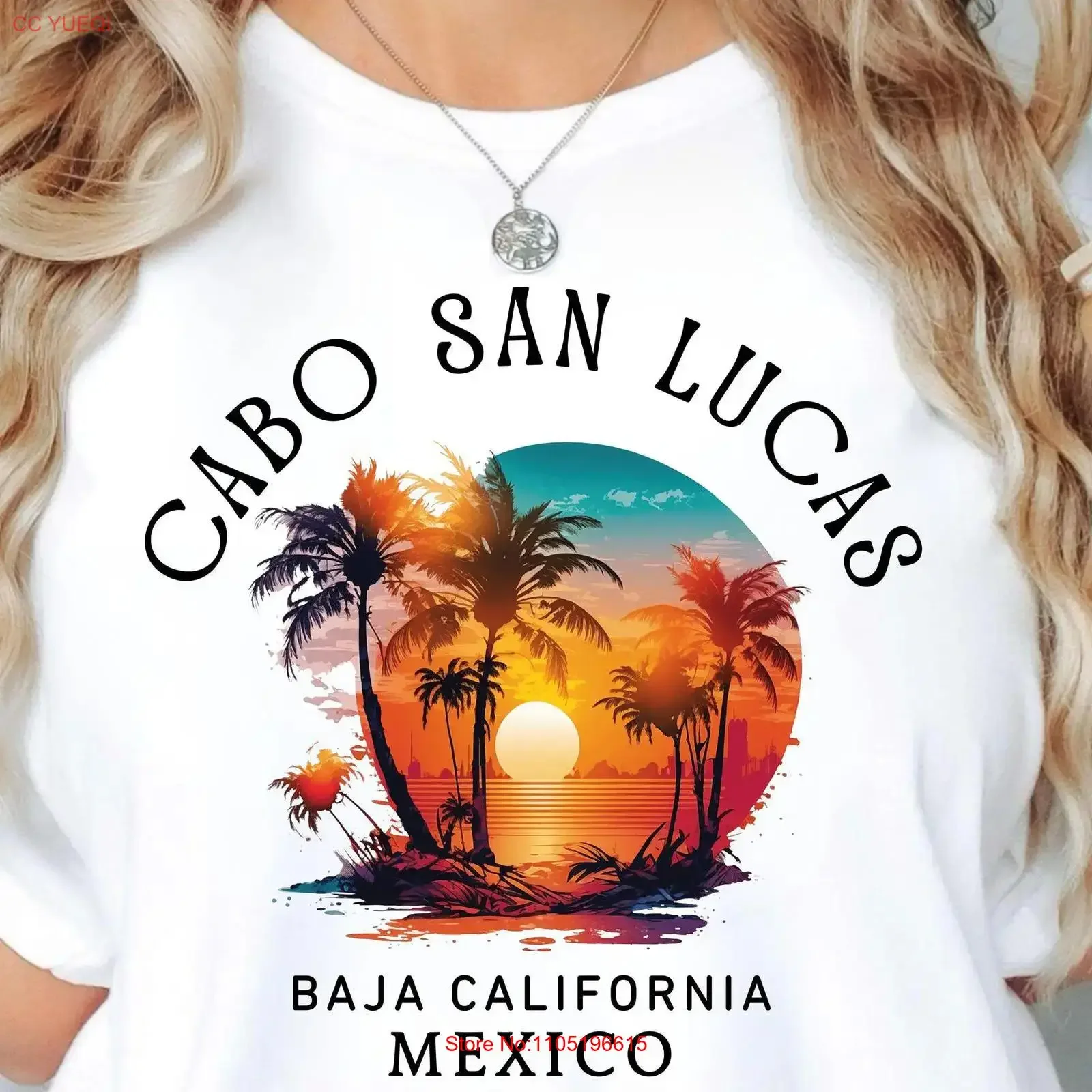Cabo San Lucas T Shirt Baja California Mexico Sunset Palm Tropical Beach Vacation Souvenir  vintage Washed streetwear homme