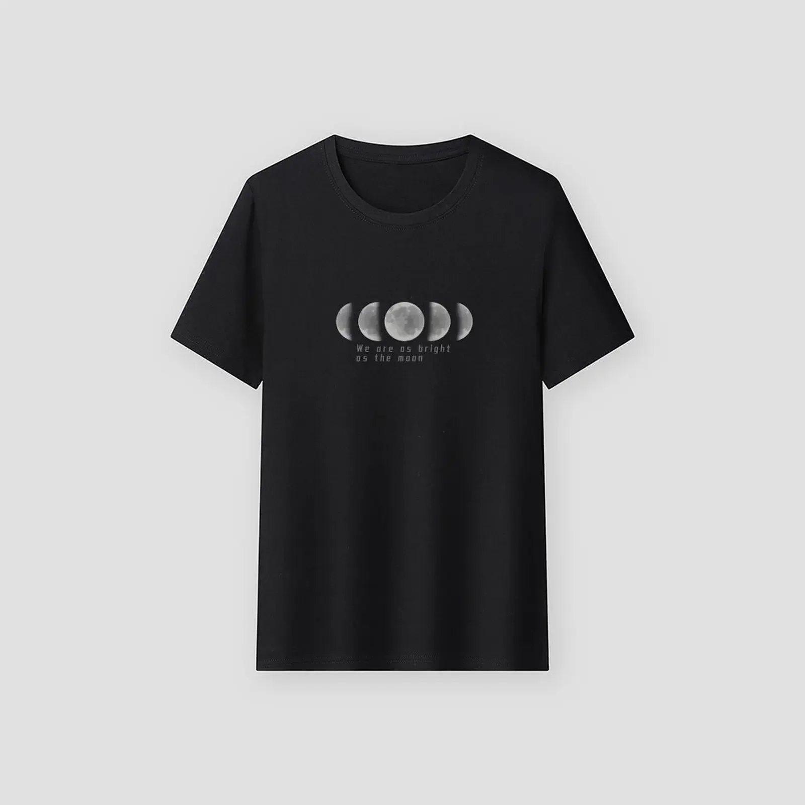 

Women's Casual Short Sleeve T-Shirt Crew Neck T-Shirt Daily Commute Set Moon Prints Comfortable Moisture Wicking Couple Clothes